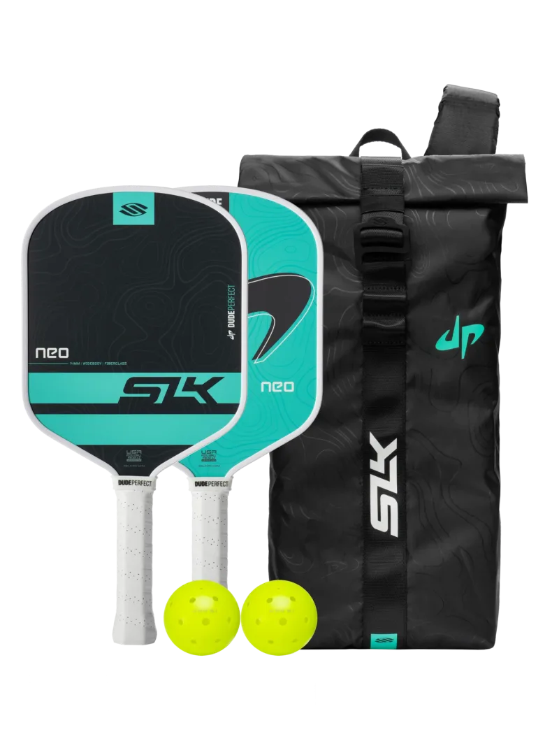 Dude Perfect SLK Neo Fiberglass Pickleball Paddle Bundle